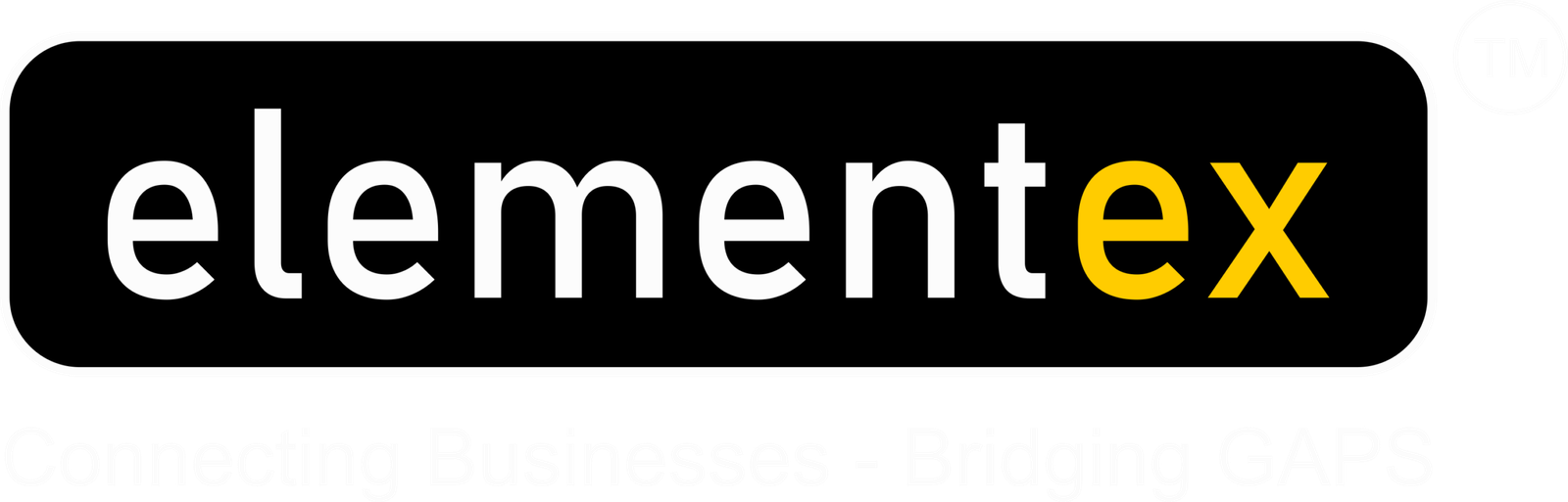 elementex logo (tm) dark background